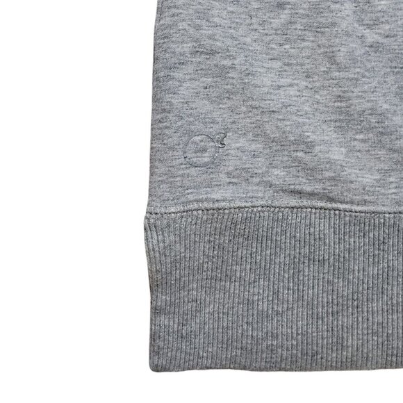 PUMA Women’s L Gray White Graphic Logo Athletic Pullover Sweatshirt Sportwear - Picture 5 of 12